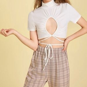 NWOT White crop top